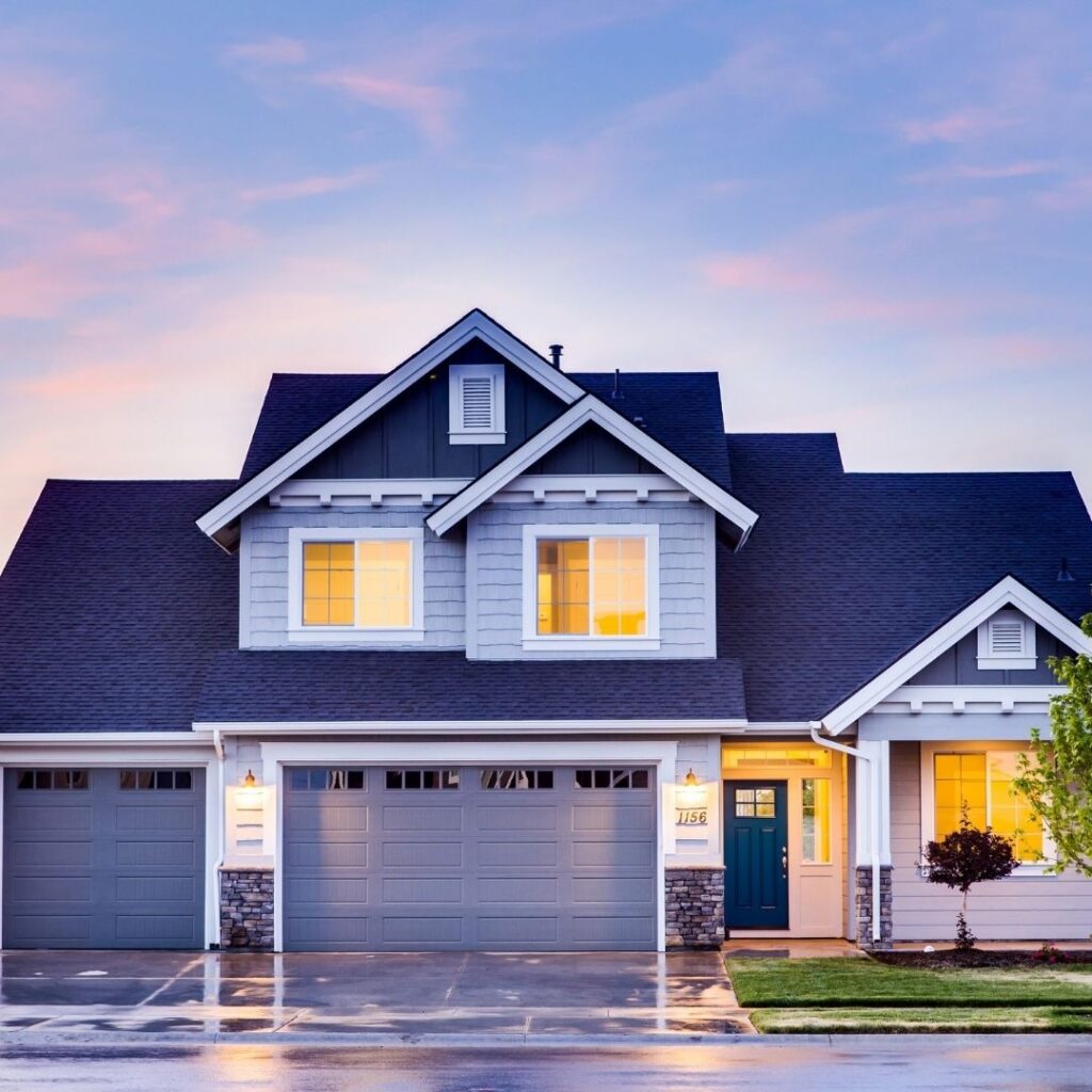 Large house with sky in background