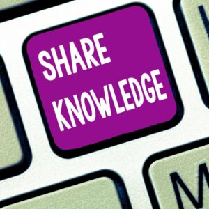 The words "share knowledge"