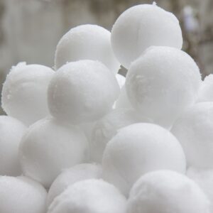 Several frozen snowballs