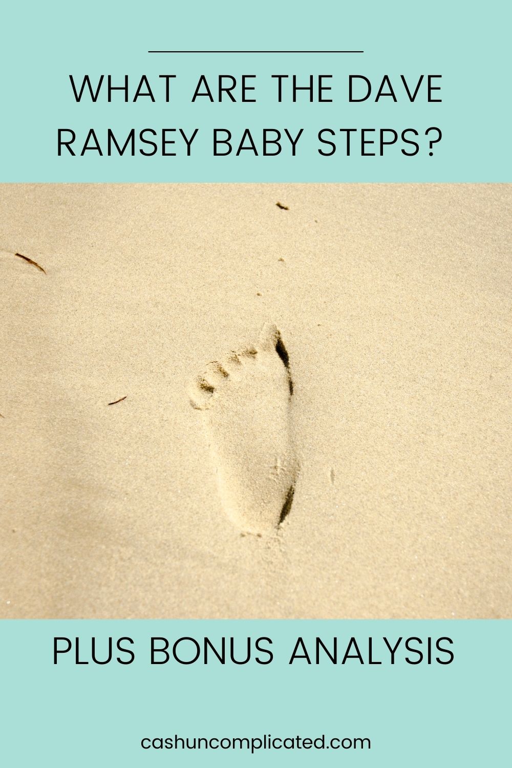 Baby footprint in sand
