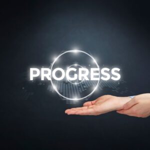 Circle with the word progress