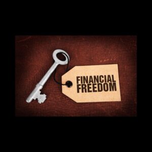 Key next to the word financial freedom