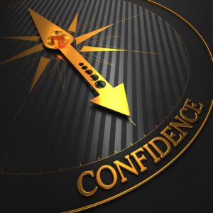 Arrow pointing to the word confidence 