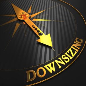 Arrow pointing to the word downsizing 