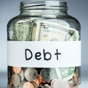 Money in a debt jar